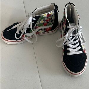 Vans Kids Black and White High-Top Sneakers